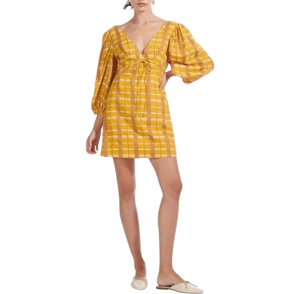 Staud Dress Yellow Large - Picture 1 of 10